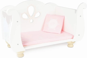 Le Toy Van Beautiful Sleigh Doll Cot