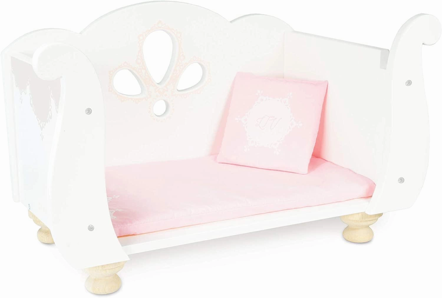 Le Toy Van Beautiful Sleigh Doll Cot