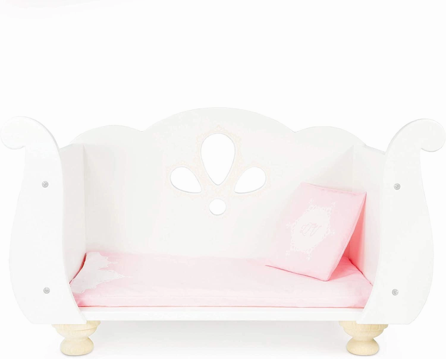 Le Toy Van Beautiful Sleigh Doll Cot