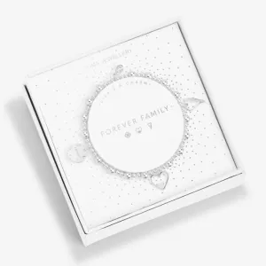 Life's A Charm Forever Family Silver Charm 17.5cm Stretch Bracelet 5312 Joma Jewellery
