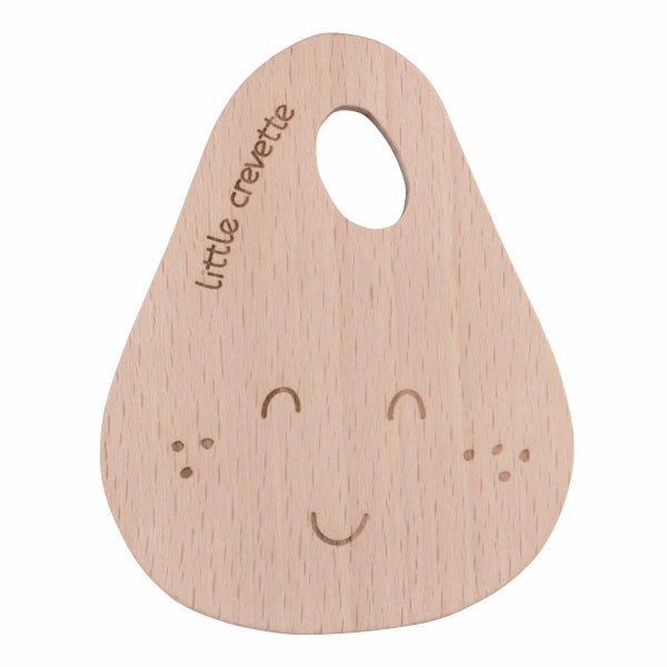 Little Crevette Wooden Teething Ring Poire