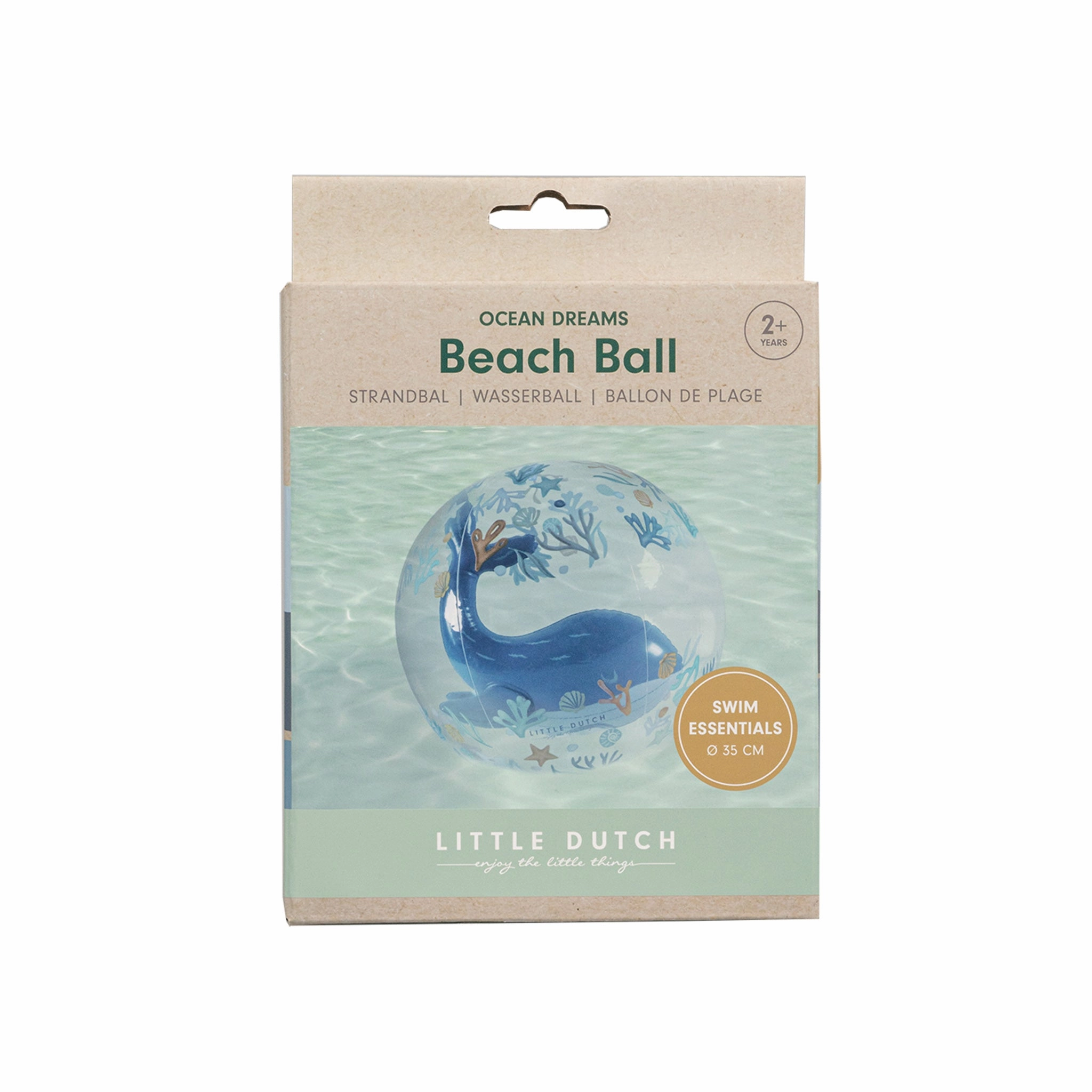 Little Dutch 3D Beach Ball - Ocean Dreams Blue