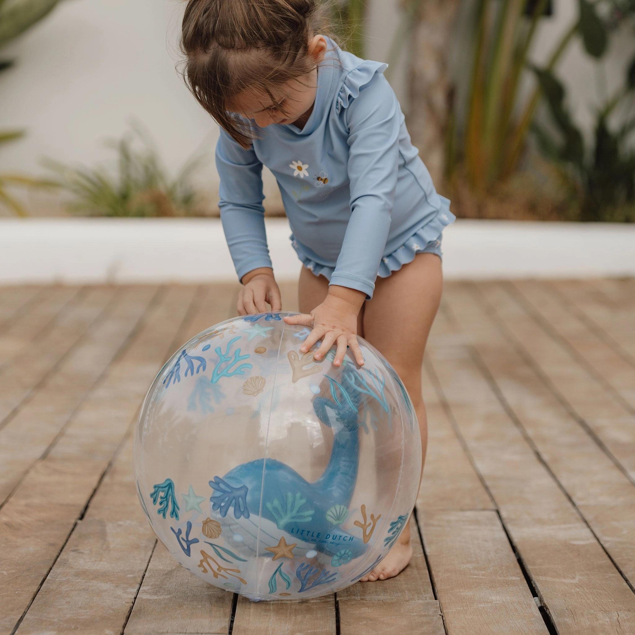 Little Dutch 3D Beach Ball - Ocean Dreams Blue