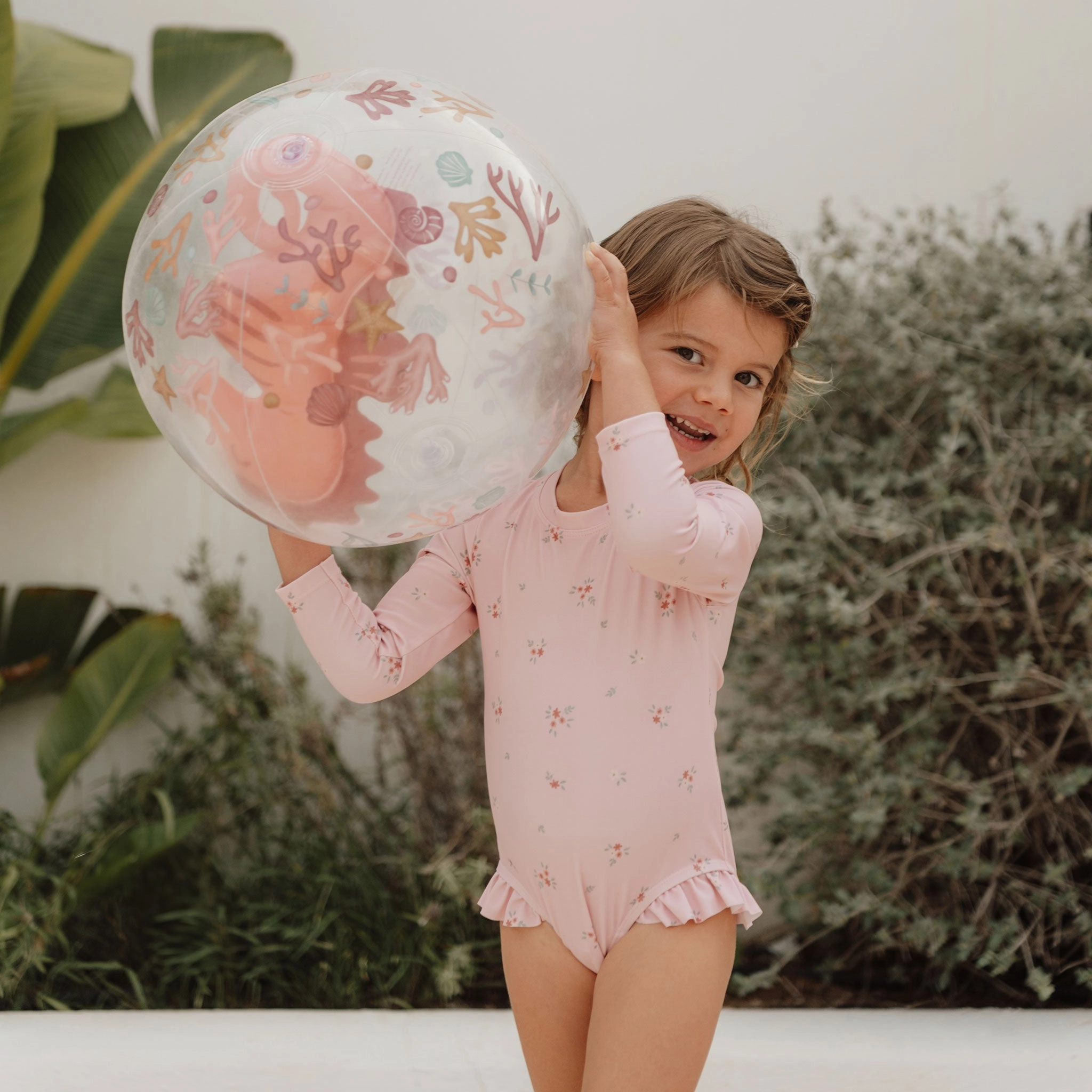 Little Dutch 3D Beach Ball - Ocean Dreams Pink
