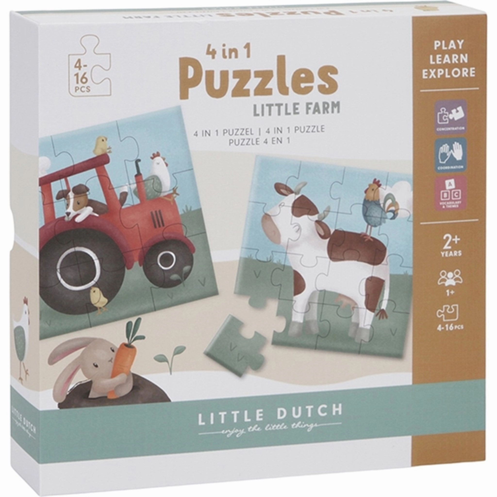 Little Dutch Little Farm 4 - i - 1 Puslespil FSC