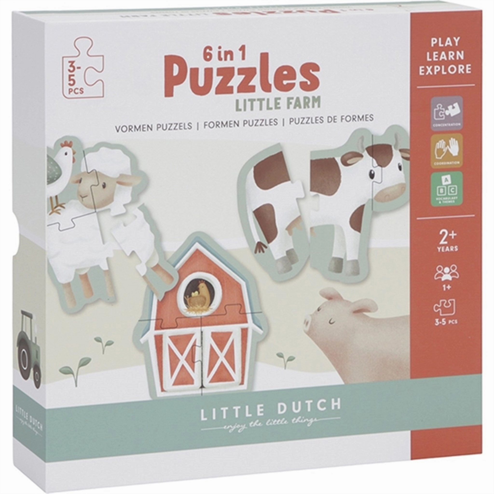 Little Dutch Little Farm 6 - i - 1 Puslespil FSC