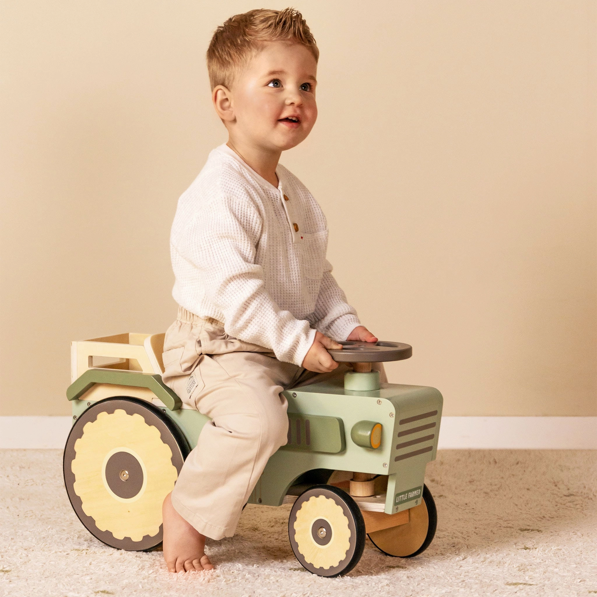 Little Dutch Wooden Ride On Tractor - Little Farm