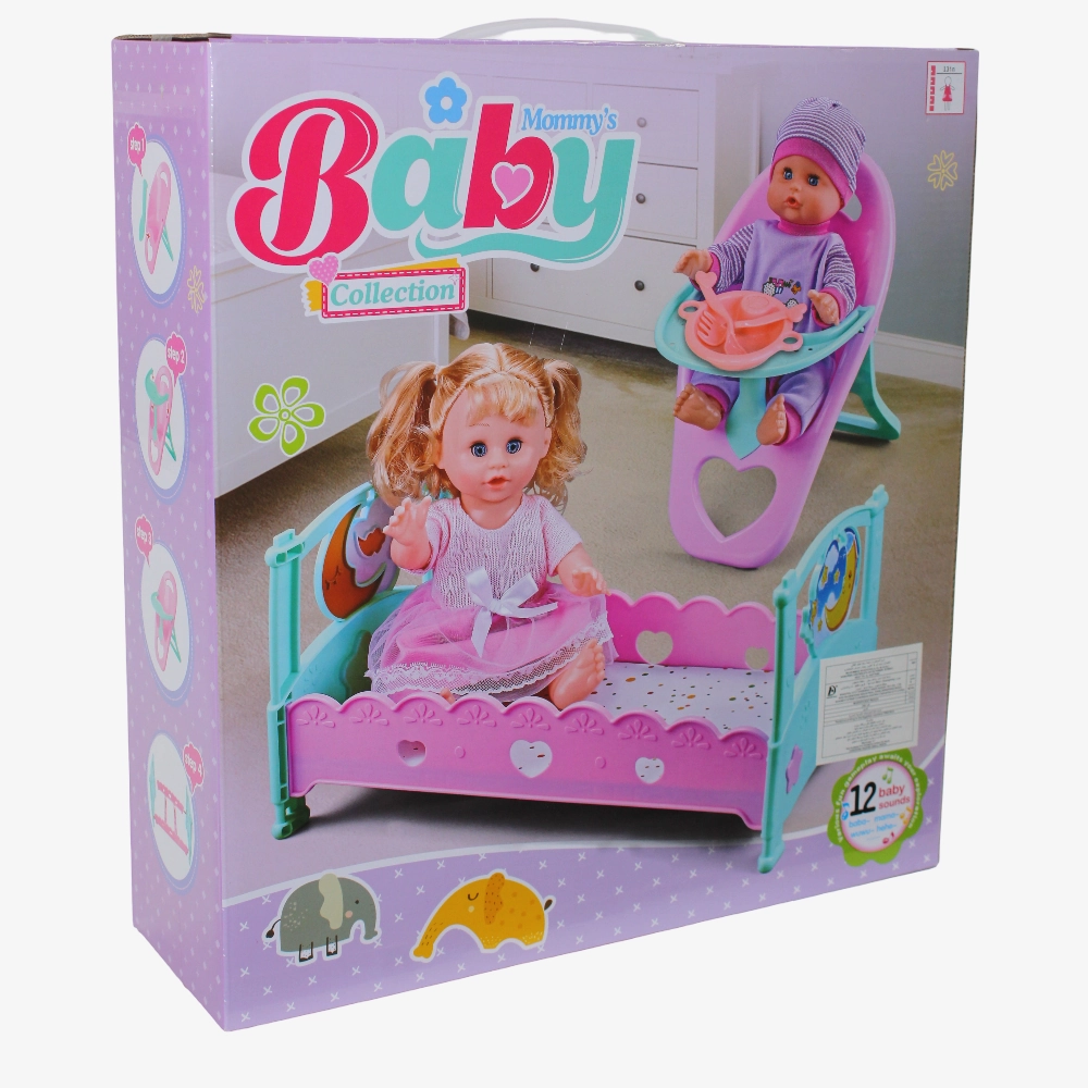 Lovely Deluxe Baby Doll Playset with Accessories  3-in-1 Set