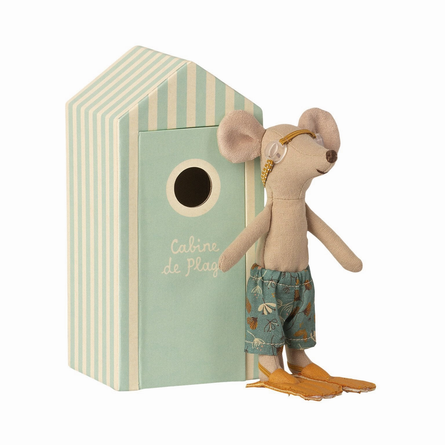 Maileg Beach Mice, Big Brother In Cabin De Plage