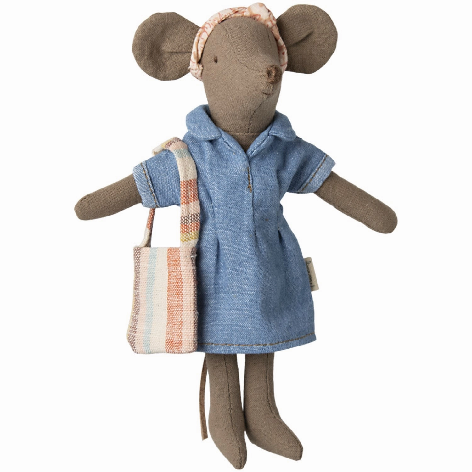 Maileg Denim Dress And Bag, Mum Mouse