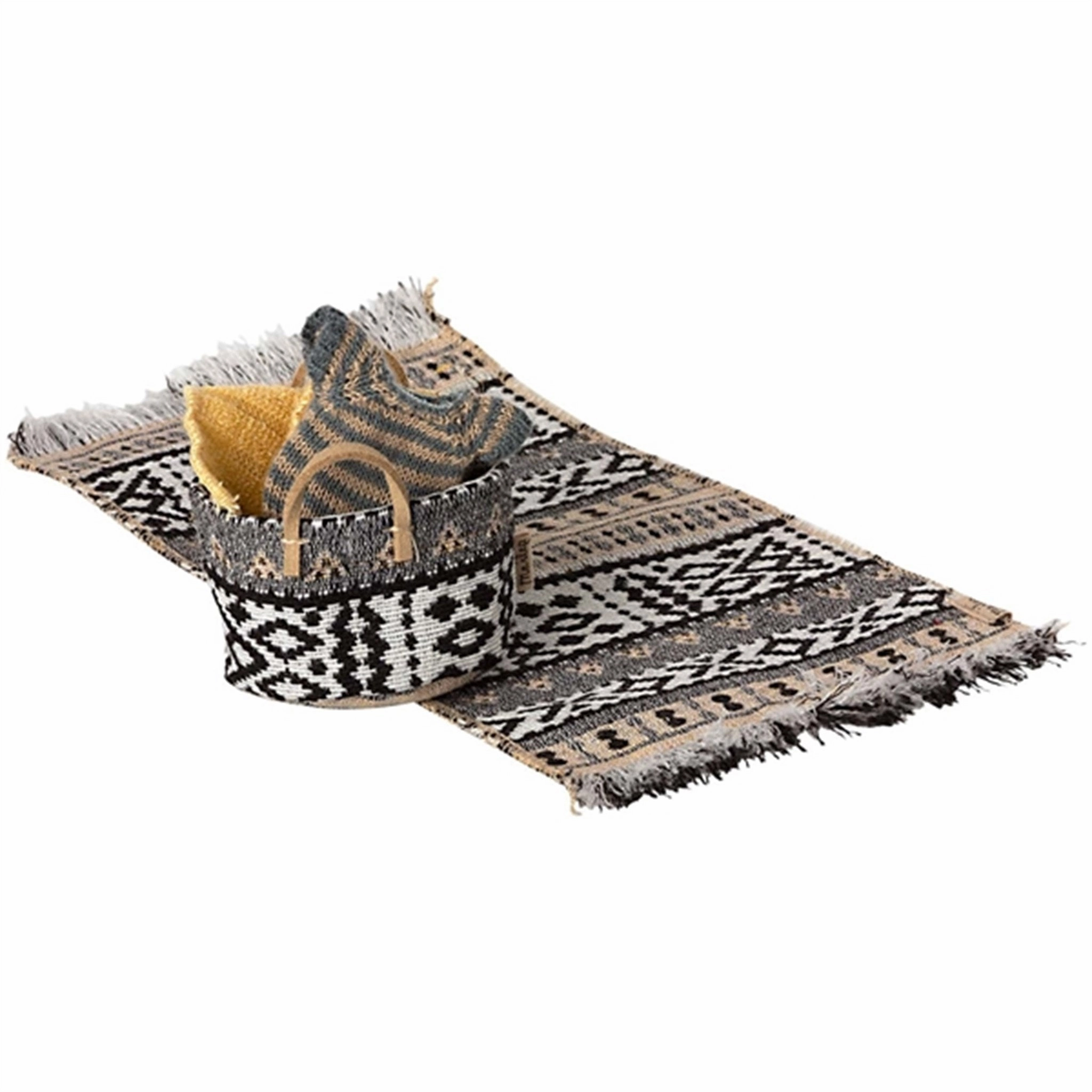Maileg Miniature Rug Black 24x12 cm