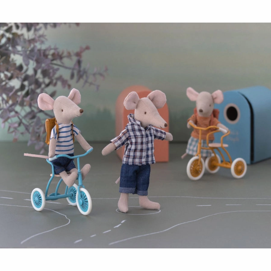 Maileg Tricycle Mouse, Big Brother with Bag