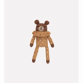 Main Sauvage Teddy, Ochre Dots Pyjamas 22cm