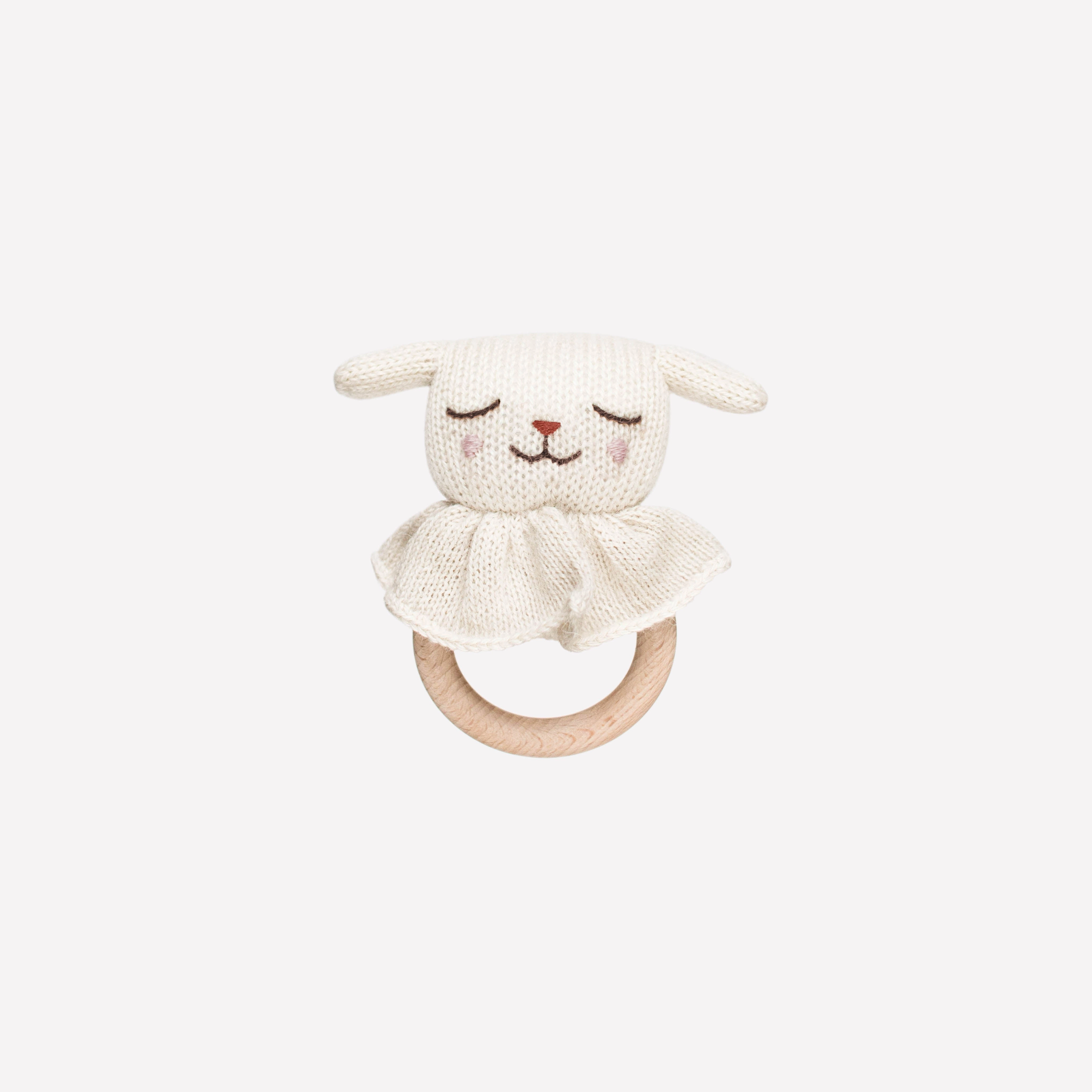 Main Sauvage Teething Ring - Lamb