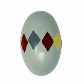 Mamamemo Rattle Egg, Green, Harlequin