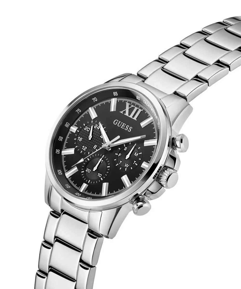 Men's Silver Black Walker Watch GW0900G1