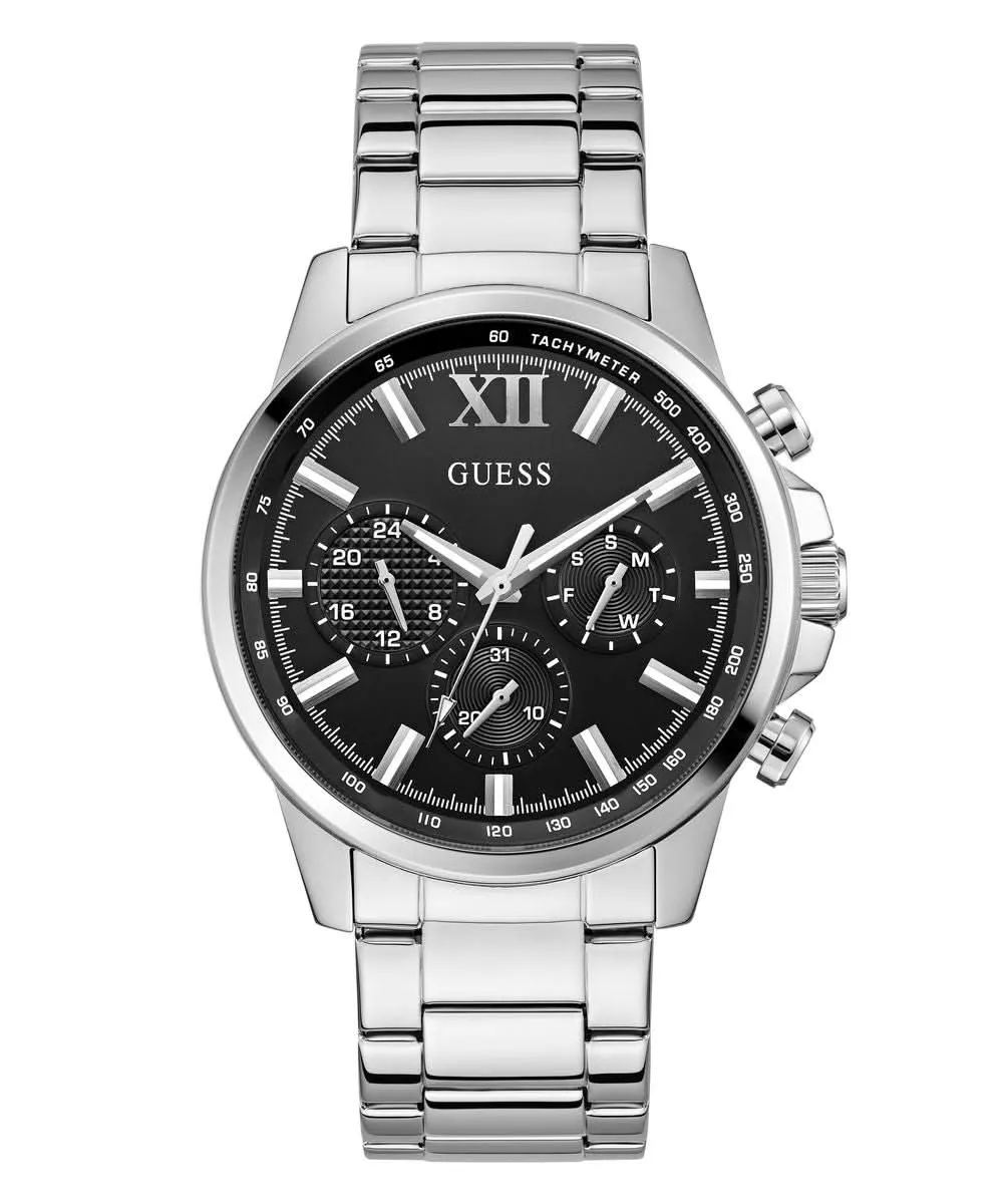 Men's Silver Black Walker Watch GW0900G1