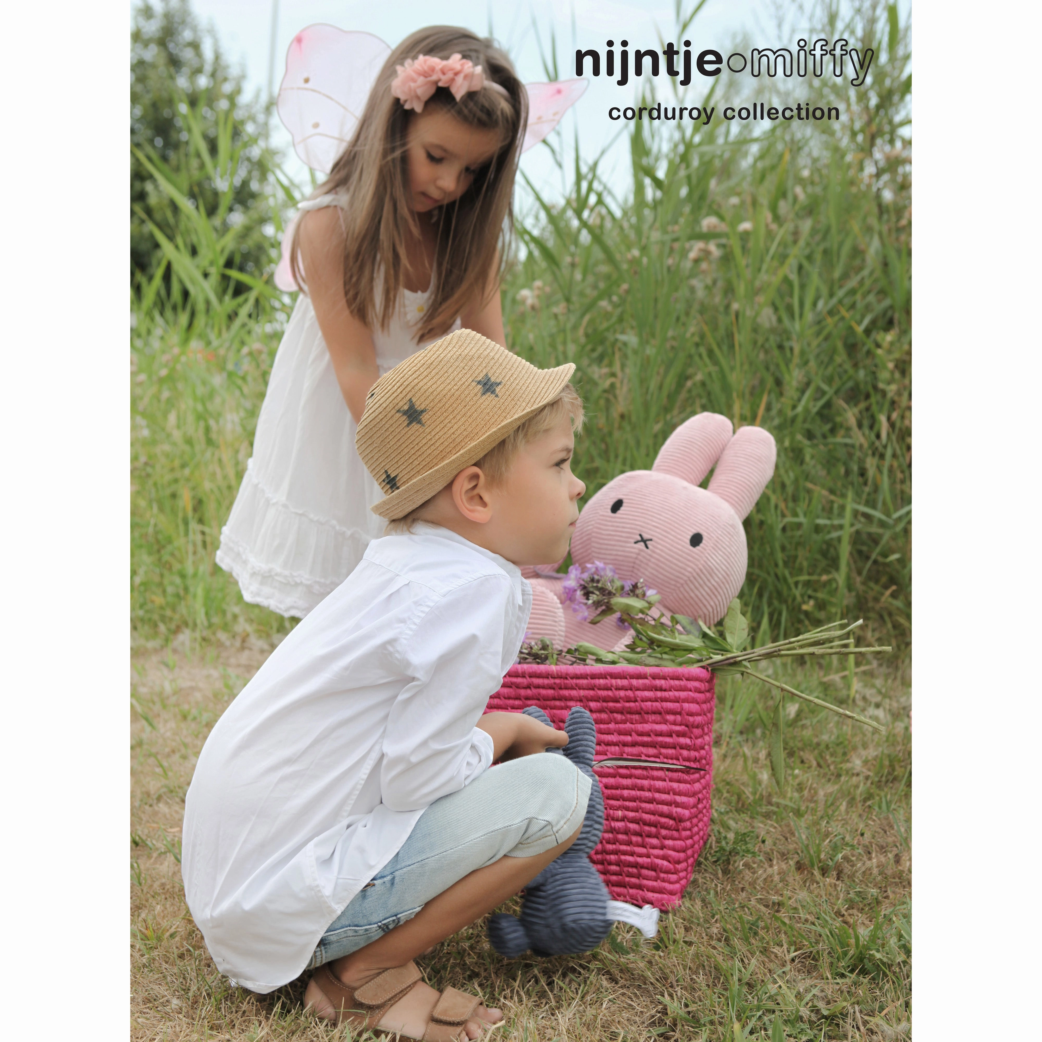 Miffy Sitting Corduroy Bubblegum Pink - 23cm