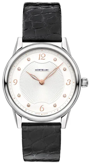 Montblanc pen Montblanc Boheme Sterling Silver Quartz White/Silver Dial Womens Strap Watch 123868