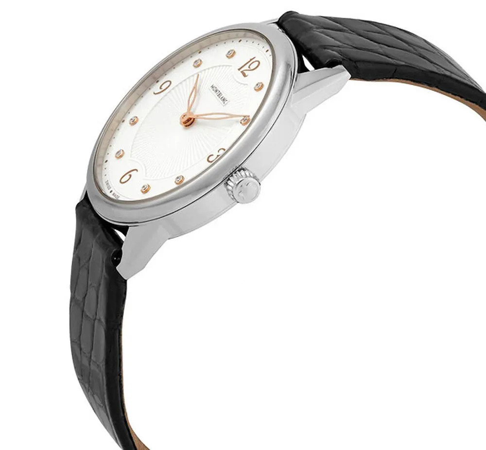 Montblanc pen Montblanc Boheme Sterling Silver Quartz White/Silver Dial Womens Strap Watch 123868