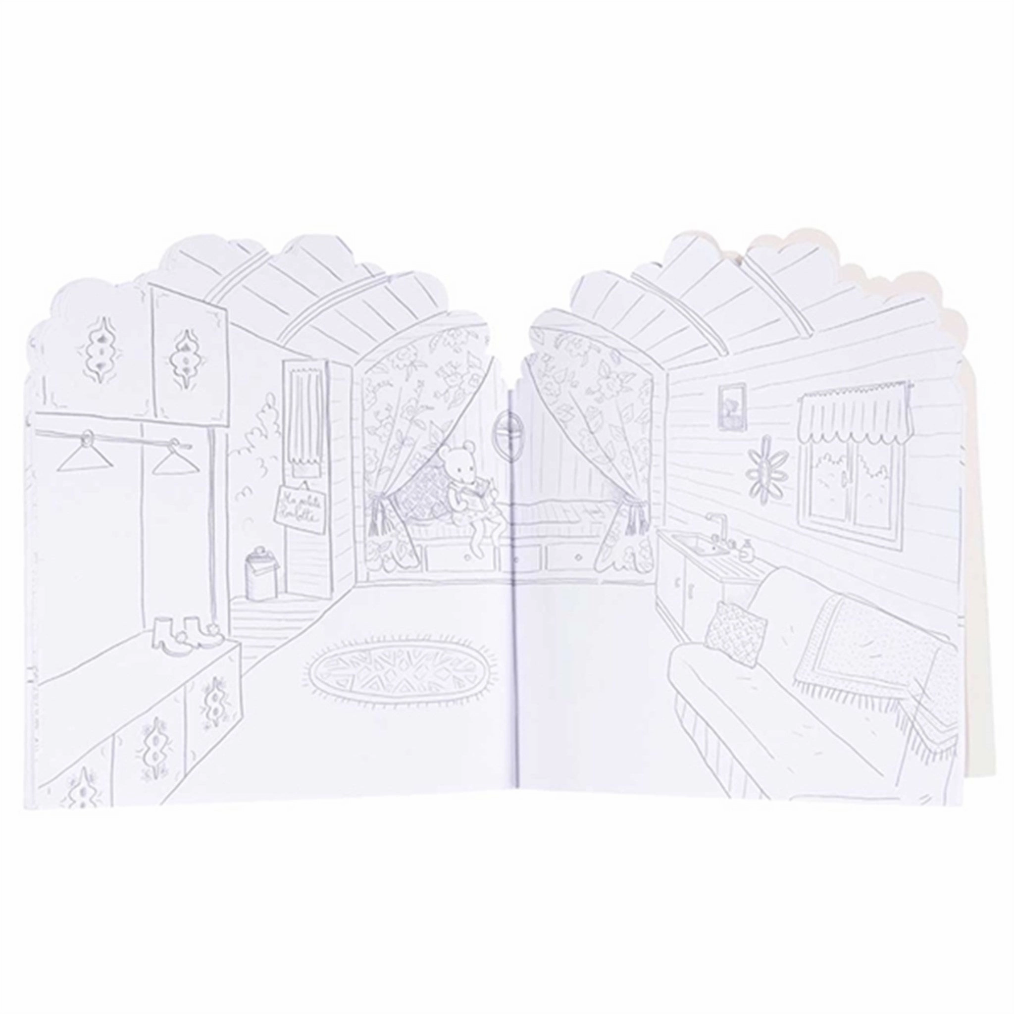 Moulin Roty - Coloring Book With 160 Stickers