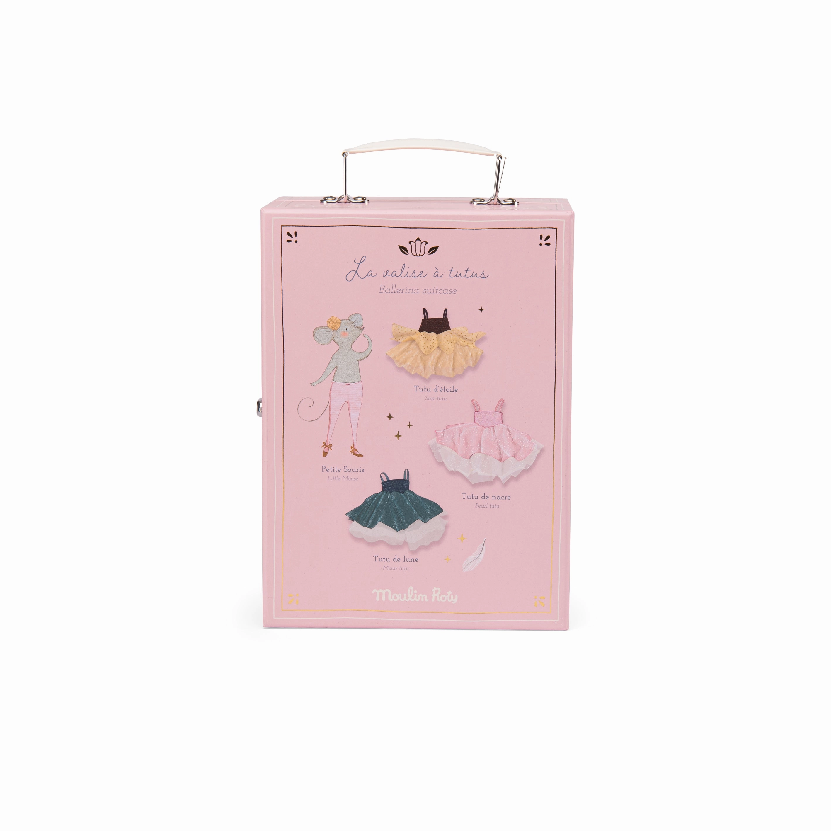 Moulin Roty La Petite Ecole De Danse Ballerina Mouse Carry Suitcase with Tutus
