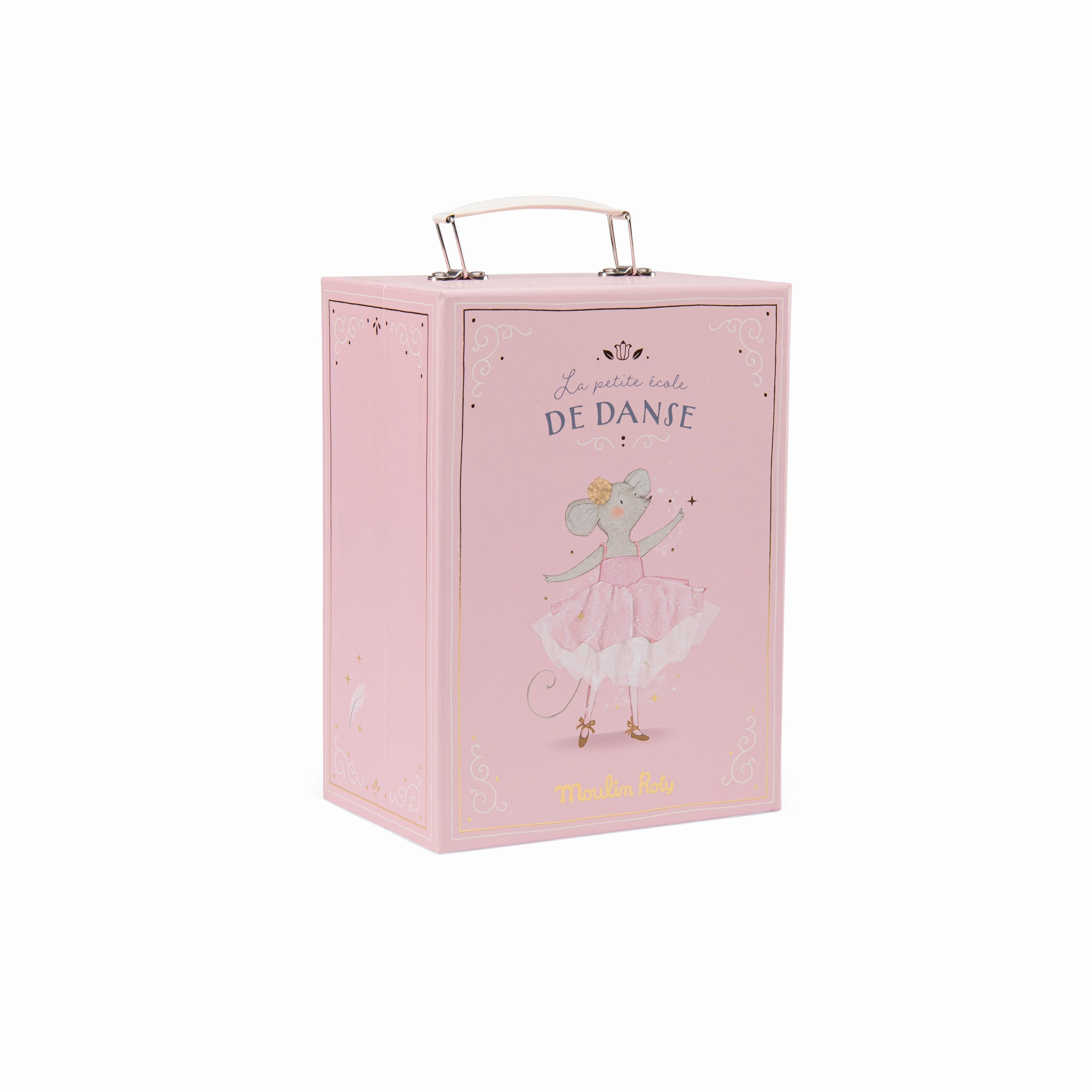 Moulin Roty La Petite Ecole De Danse Ballerina Mouse Carry Suitcase with Tutus