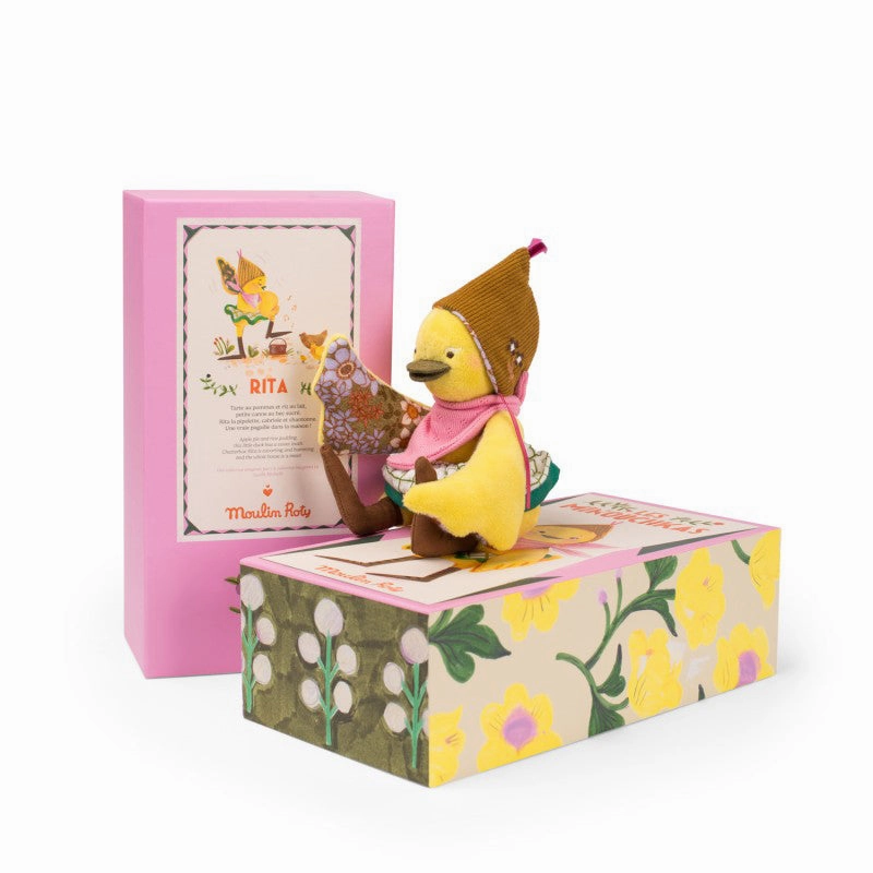 Moulin Roty Les Minouchkas Rita The Duck in Illustrated Gift Box