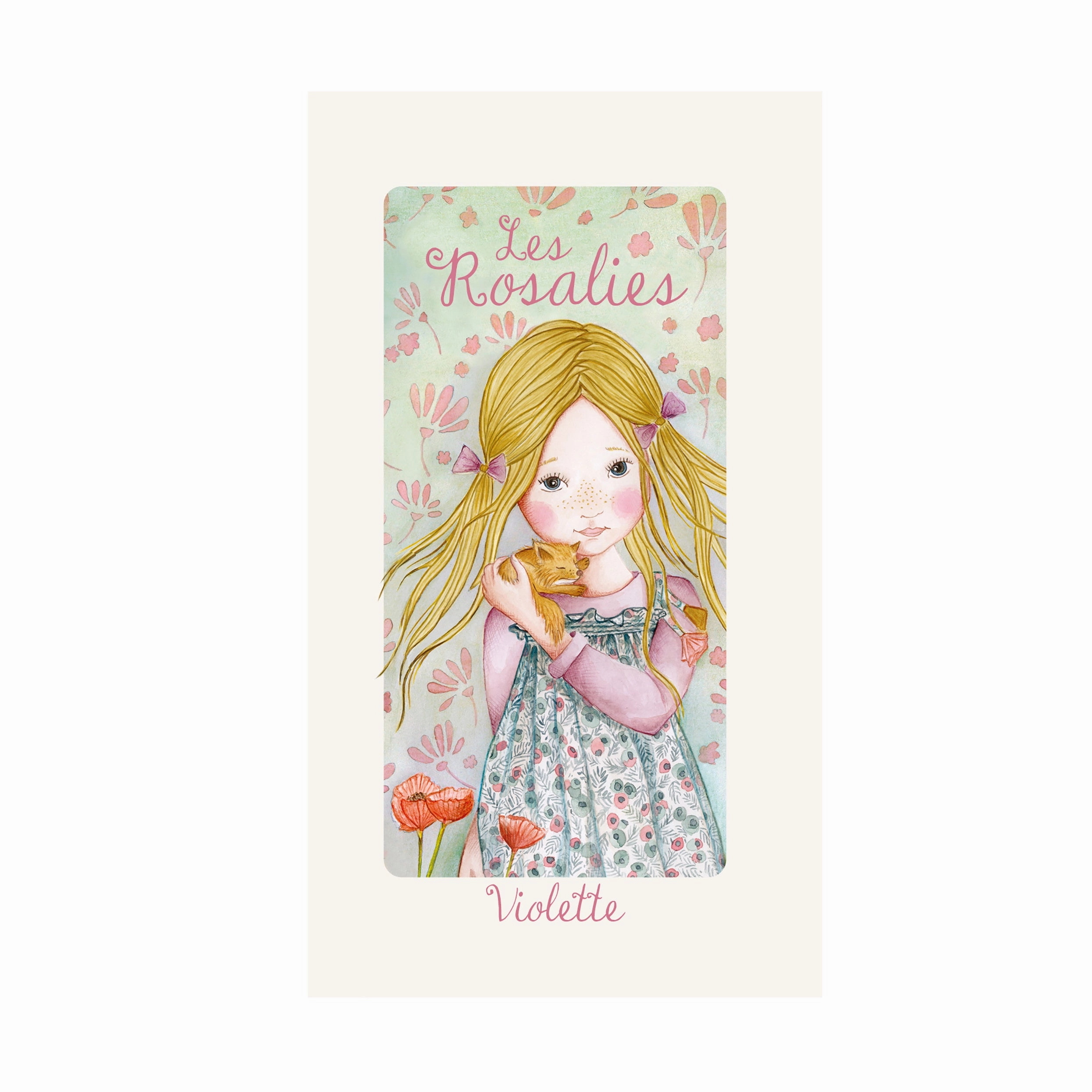 Moulin Roty Les Rosalies Violette Cm Soft & Stylish 45cm Doll with French Fashion Fabrics