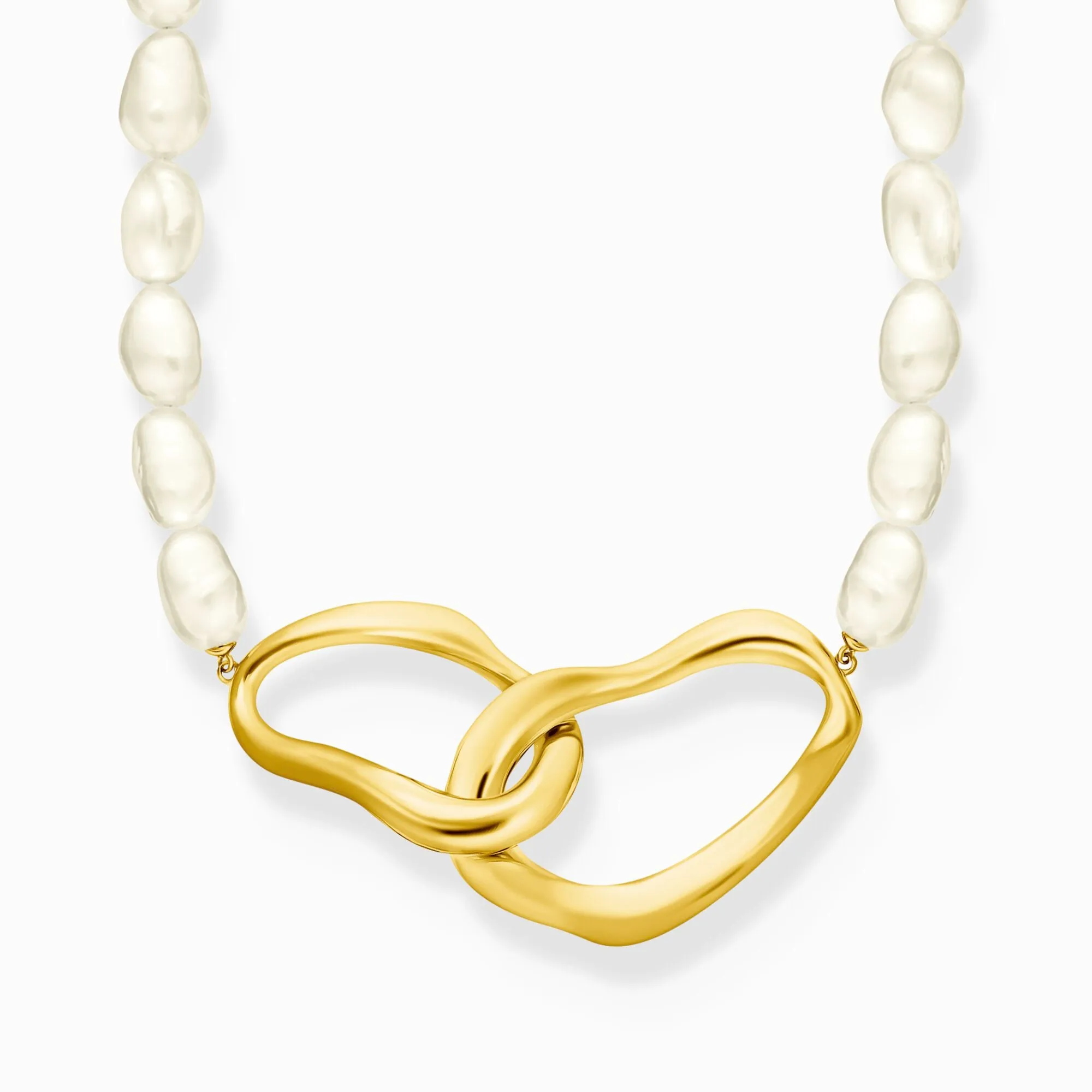 Natural Beauty Gold Plated Pearl Necklace KE2321-430-14 Thomas Sabo Necklaces