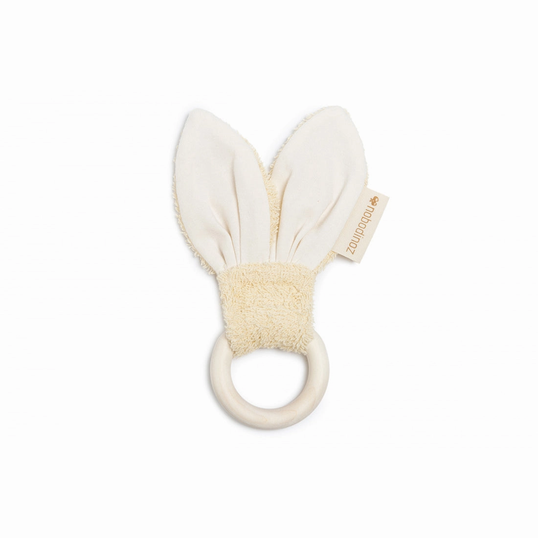 nobodinoz Bunny Teether Ring Vanilla