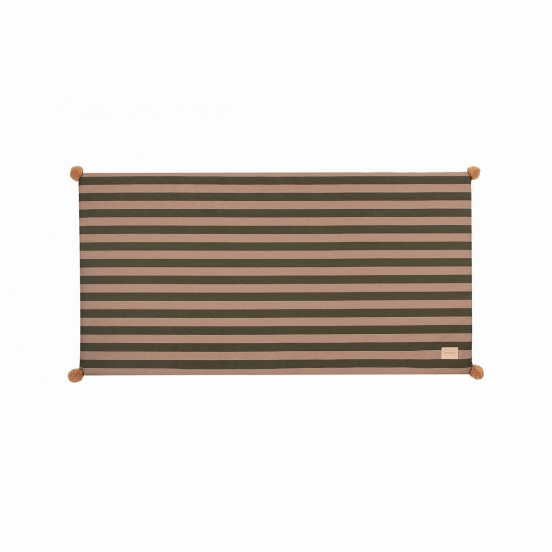 nobodinoz Majestic Eco Floor Mat 120x60x4cm Green Taupe Stripes