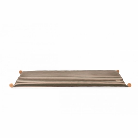 nobodinoz Majestic Eco Floor Mat 120x60x4cm Green Taupe Stripes