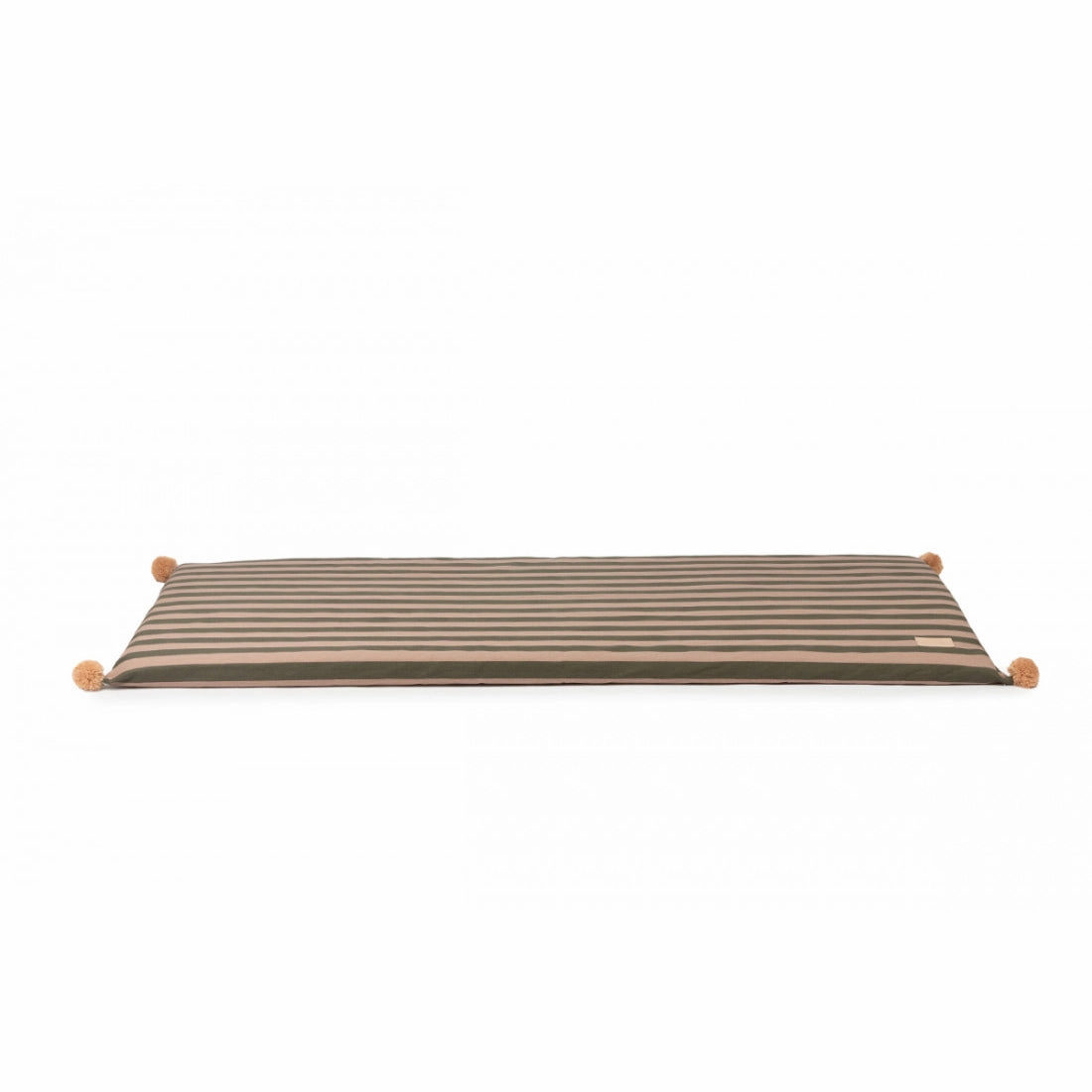 nobodinoz Majestic Eco Floor Mat 120x60x4cm Green Taupe Stripes