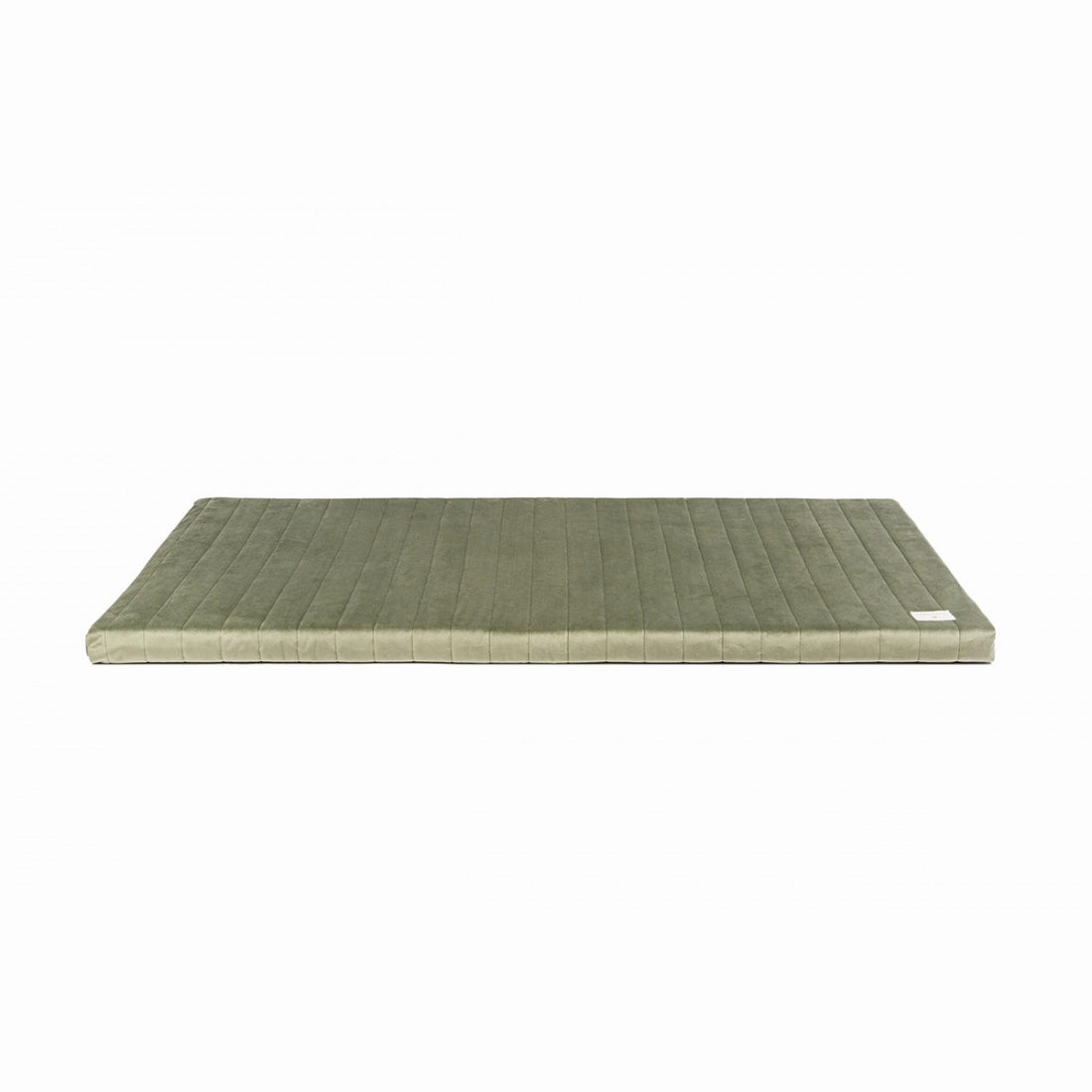 nobodinoz Zanzibar Velvet Play Mattress Olive Green