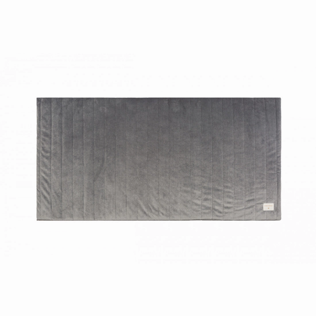 nobodinoz Zanzibar Velvet Play Mattress Slate Grey