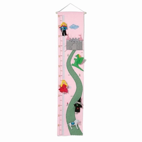 Oskar and Ellen Height Chart Pink Background