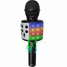 Party Funlight Karaoke Microphone with Speaker - Black