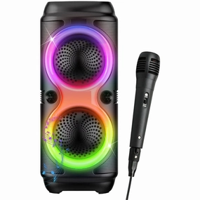 Party Funlight Karaoke Speaker with Microphone