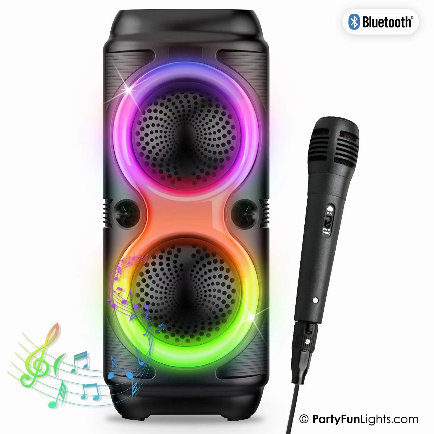 Party Funlight Karaoke Speaker with Microphone