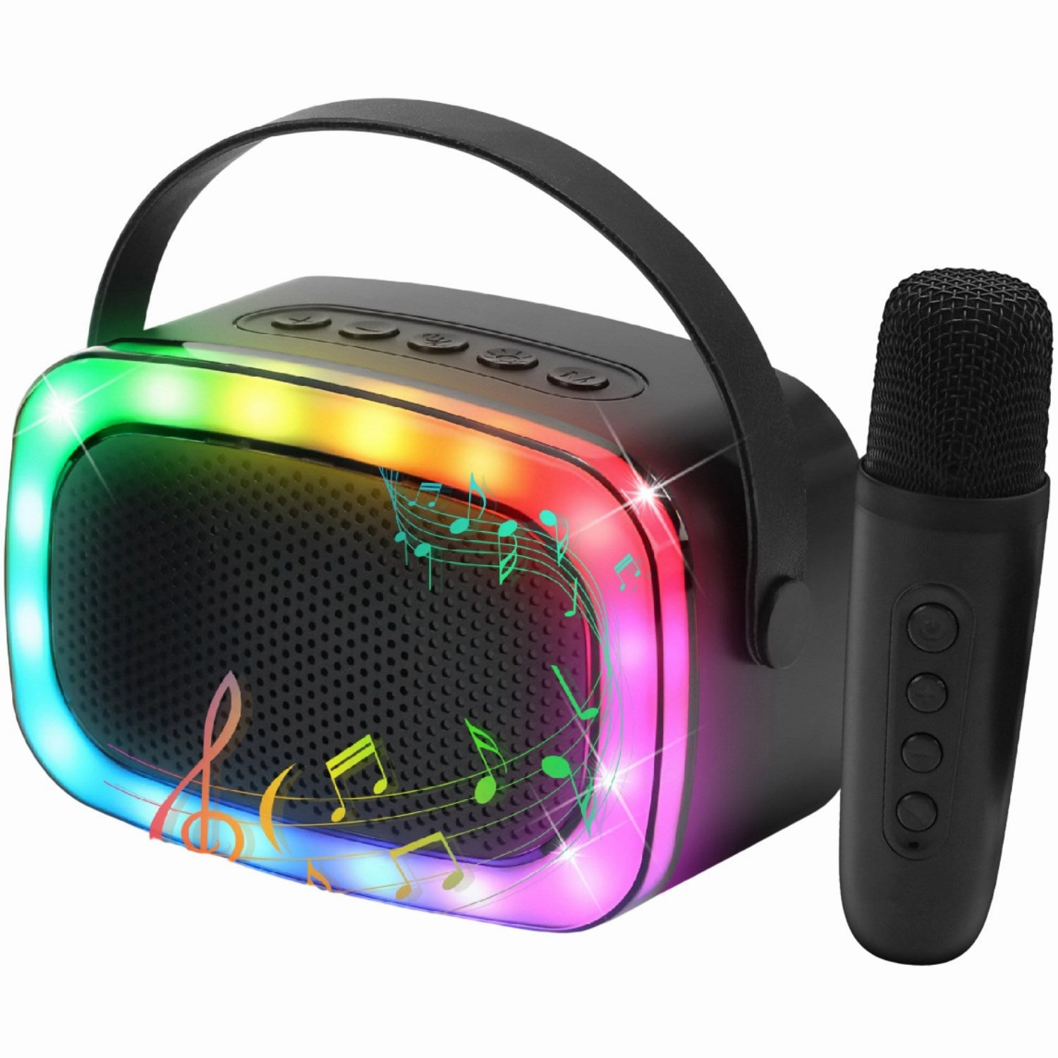 Party Funlight Mini Karaoke Speaker with Wireless Microphone