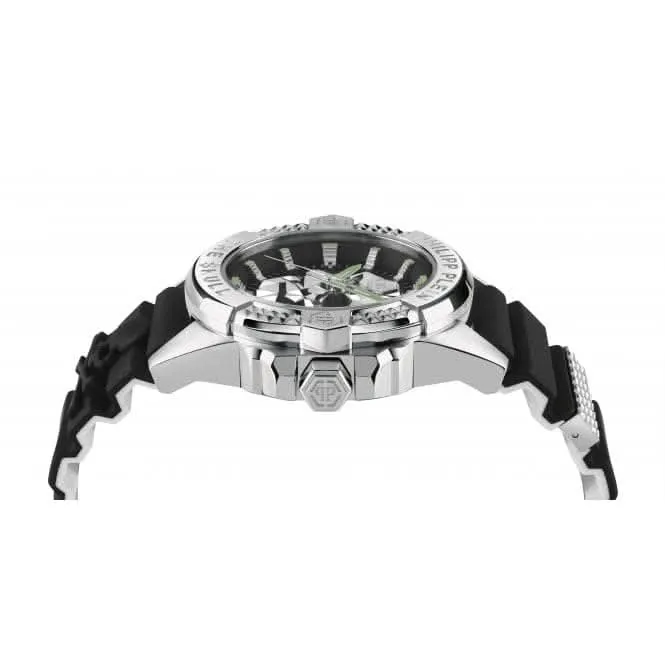 Philipp Plein Gents High-Conic The $Kull Black Watch PWAAA0121