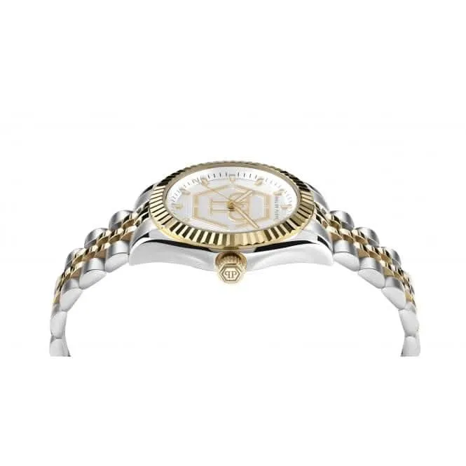 Philipp Plein Ladies Street Couture Date Superlative Gold Watch PW2BA0323