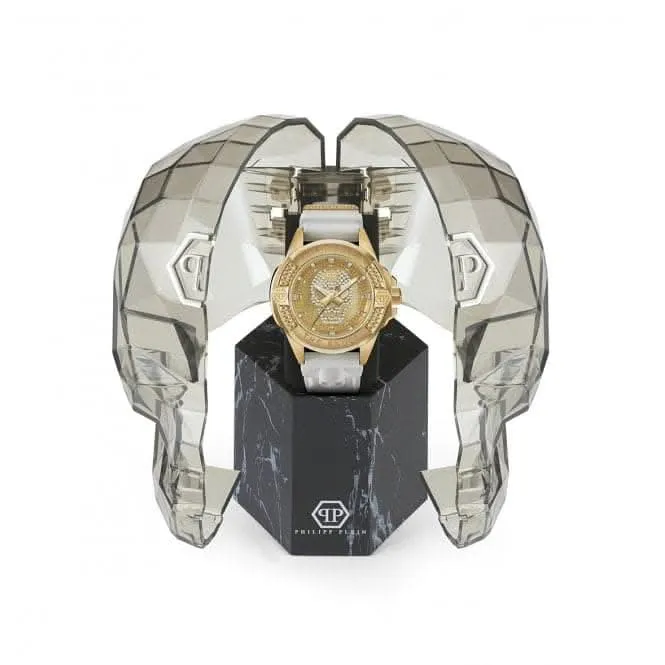 Philipp Plein Unisex High-Conic White The $Kull Watch PWAAA1221