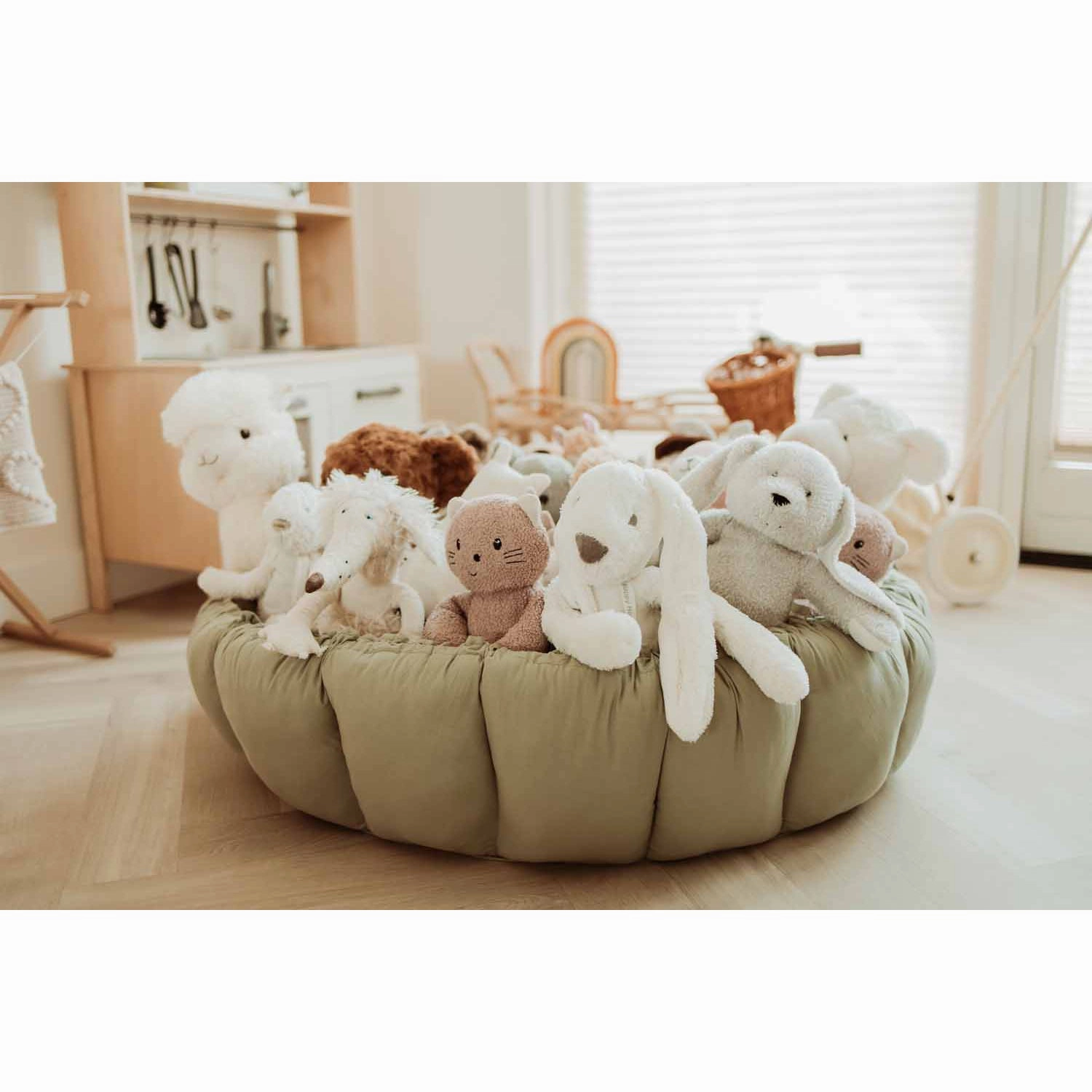 Play&Go Bloom Organic Baby Mat - Meadow Green - 130cm