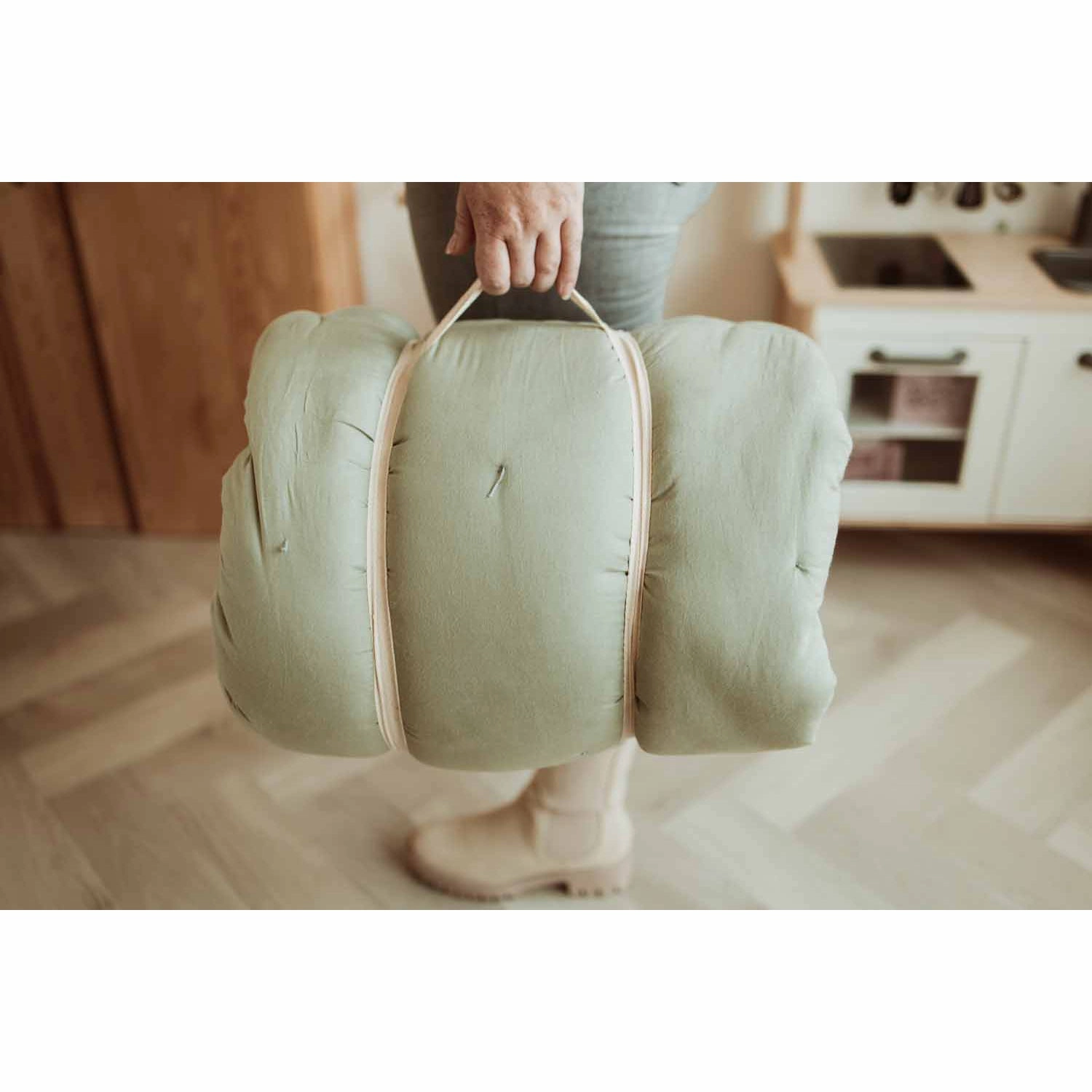 Play&Go Bloom Organic Baby Mat - Meadow Green - 130cm