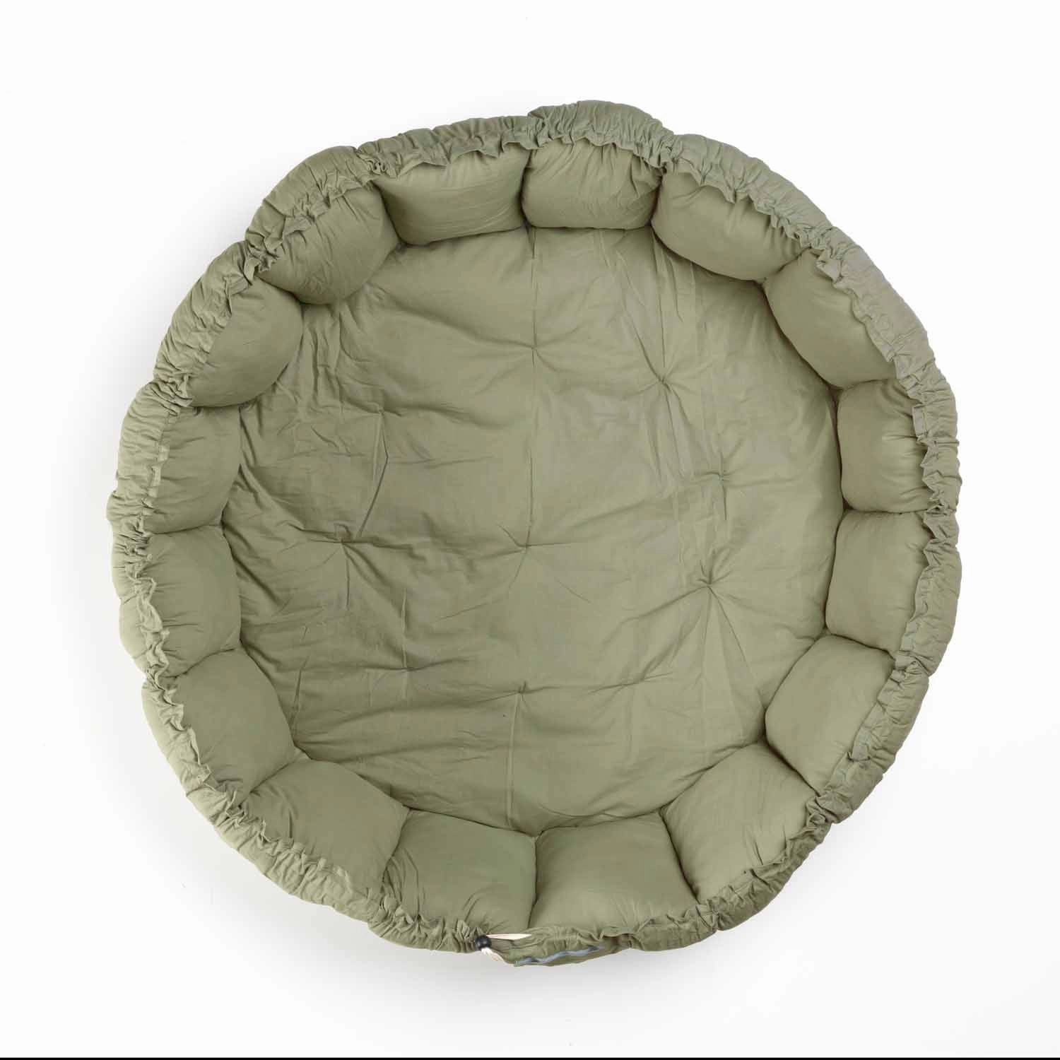 Play&Go Bloom Organic Baby Mat - Meadow Green - 130cm