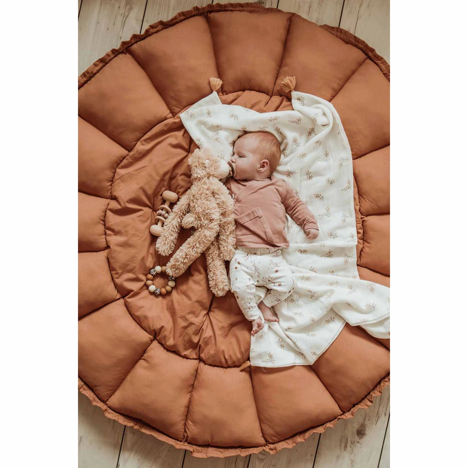 Play&Go Bloom Organic Baby Mat - Tawny Brown - 130cm