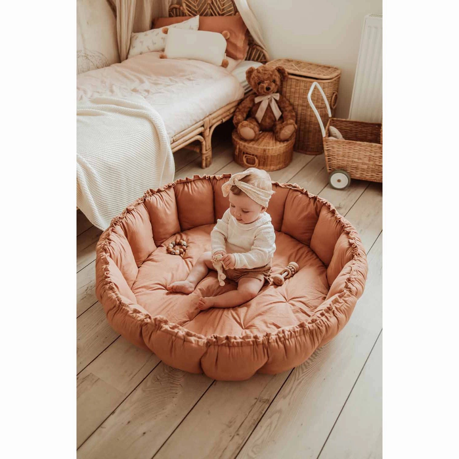 Play&Go Bloom Organic Baby Mat - Tawny Brown - 130cm