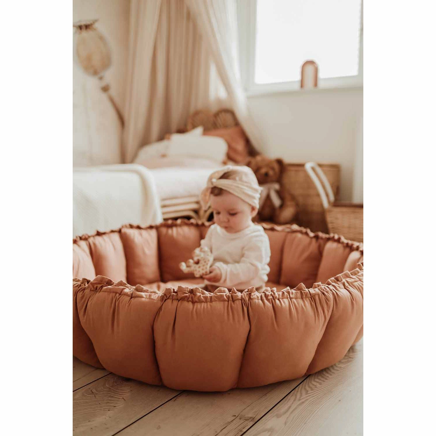 Play&Go Bloom Organic Baby Mat - Tawny Brown - 130cm
